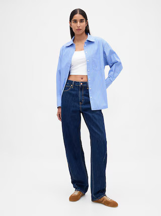 Organic Cotton Poplin Big Shirt | Gap (US)