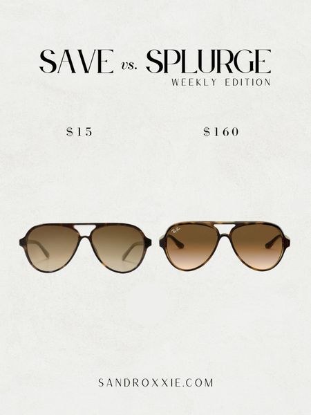 Save vs. splurge — aviator sunglasses 

xo, Sandroxxie by Sandra
www.sandroxxie.com | #sandroxxie

save or splurge, same vibe for less


#LTKSeasonal #LTKstyletip #LTKfindsunder50
