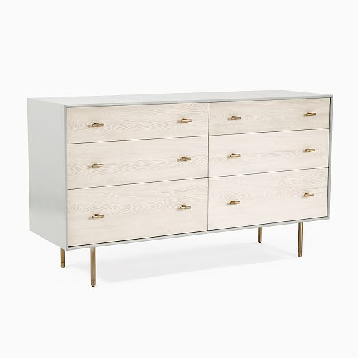 Modernist Wood & Lacquer 6-Drawer Dresser (58") - Winter Wood | West Elm (US)