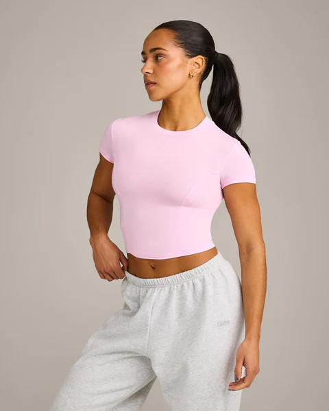 Mellow™ Motion Crew Neck Mid Top 
 Chalk Pink | Oner Active (UK / US)