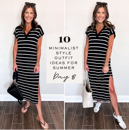 ✨ 10 Days of Minimalist Outfit Ideas for Summer: DAY 

wearing a small in the Amazon dress and I styled it with 2 of my favorite + staple shoes in my closet. 
This dress comes in a ton of colors and it’s not see through- I’m wearing black undergarments 


#LTKitbag #LTKstyletip #LTKfindsunder50

#LTKFindsUnder50 #LTKItBag #LTKSaleAlert