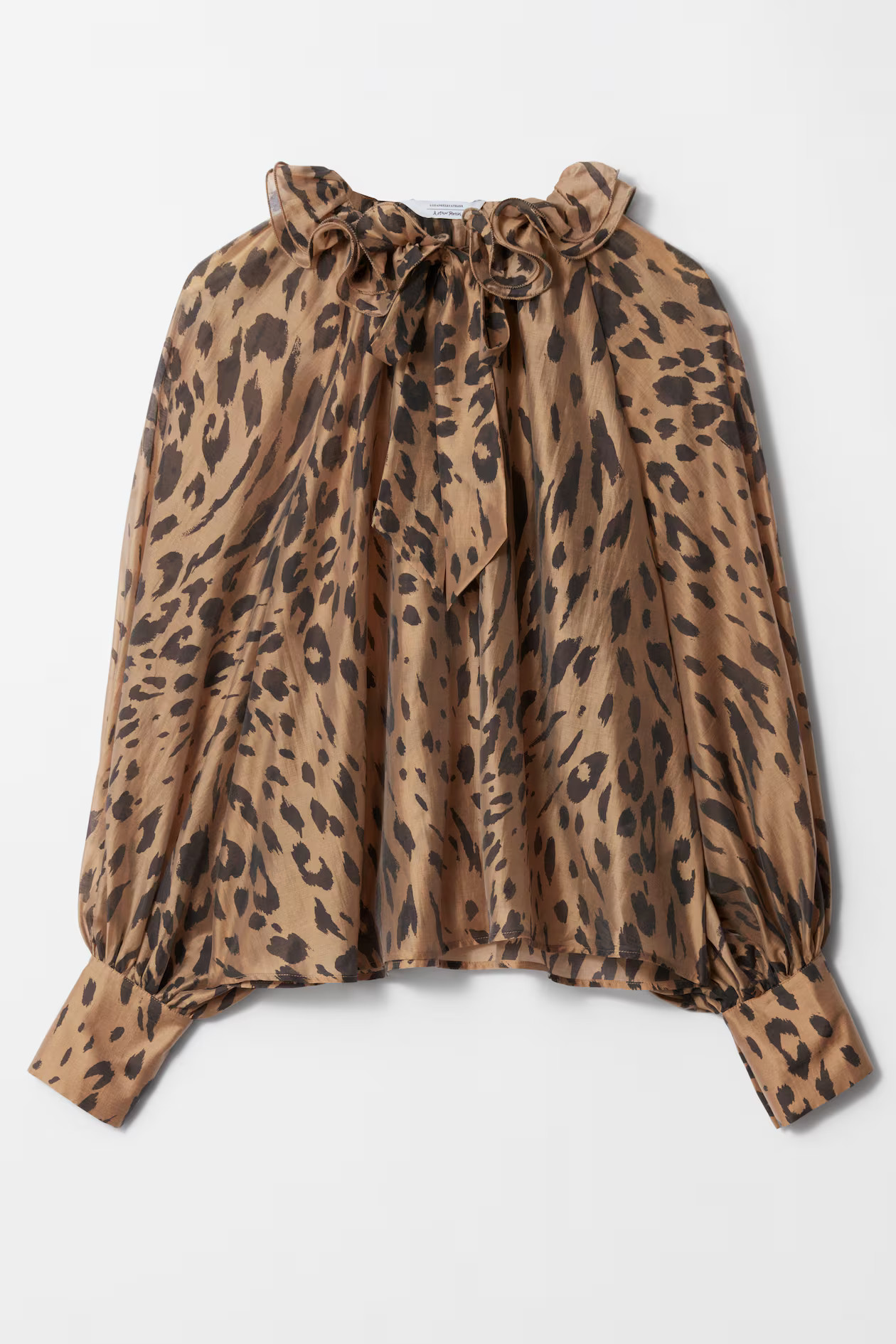 Blouse met ruches en strikbandje - Luipaardprint - DAMES | H&M NL | H&M (DE, AT, CH, NL, FI)
