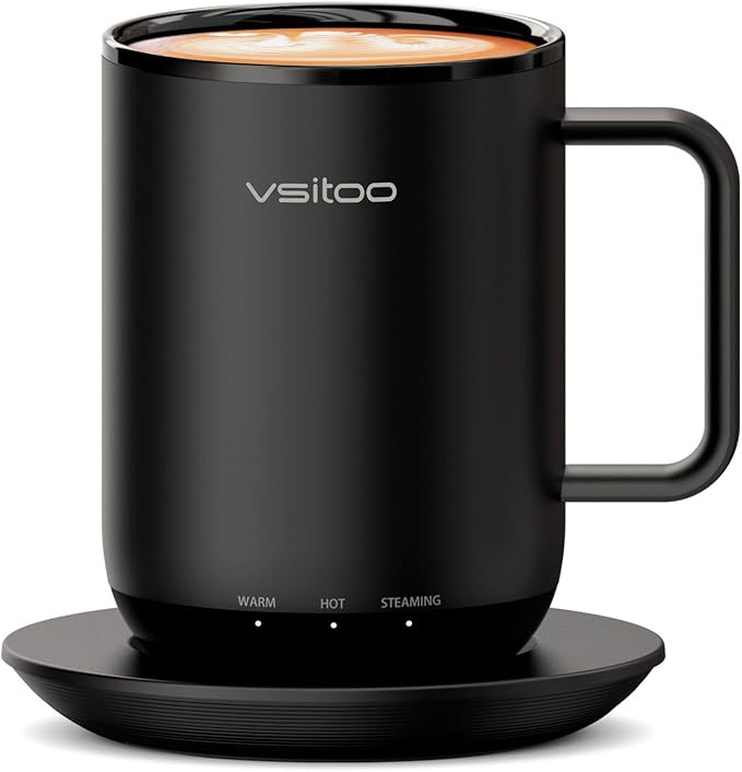 Vsitoo S3 Plus 14oz Heated Coffee Mug - Temperature Control Smart Mug with Mug Warmer, Auto-Sensi... | Amazon (US)