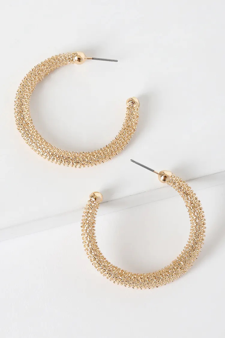 Always You Gold Hoop Earrings | Lulus (US)