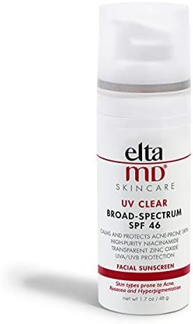 EltaMD UV Clear Facial Sunscreen, SPF 46 for Sensitive or Acne-Prone Skin | Amazon (US)