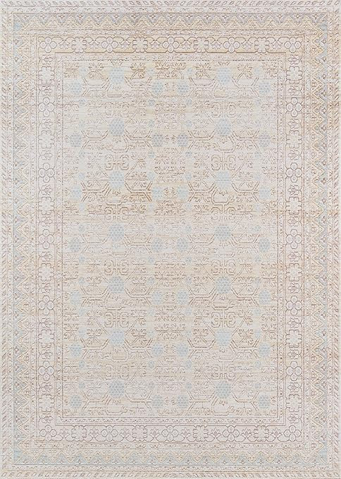 Momeni Rugs Isabella Traditional Oriental Flat Weave Area Rug, 5'3" x 7'3", Blue | Amazon (US)