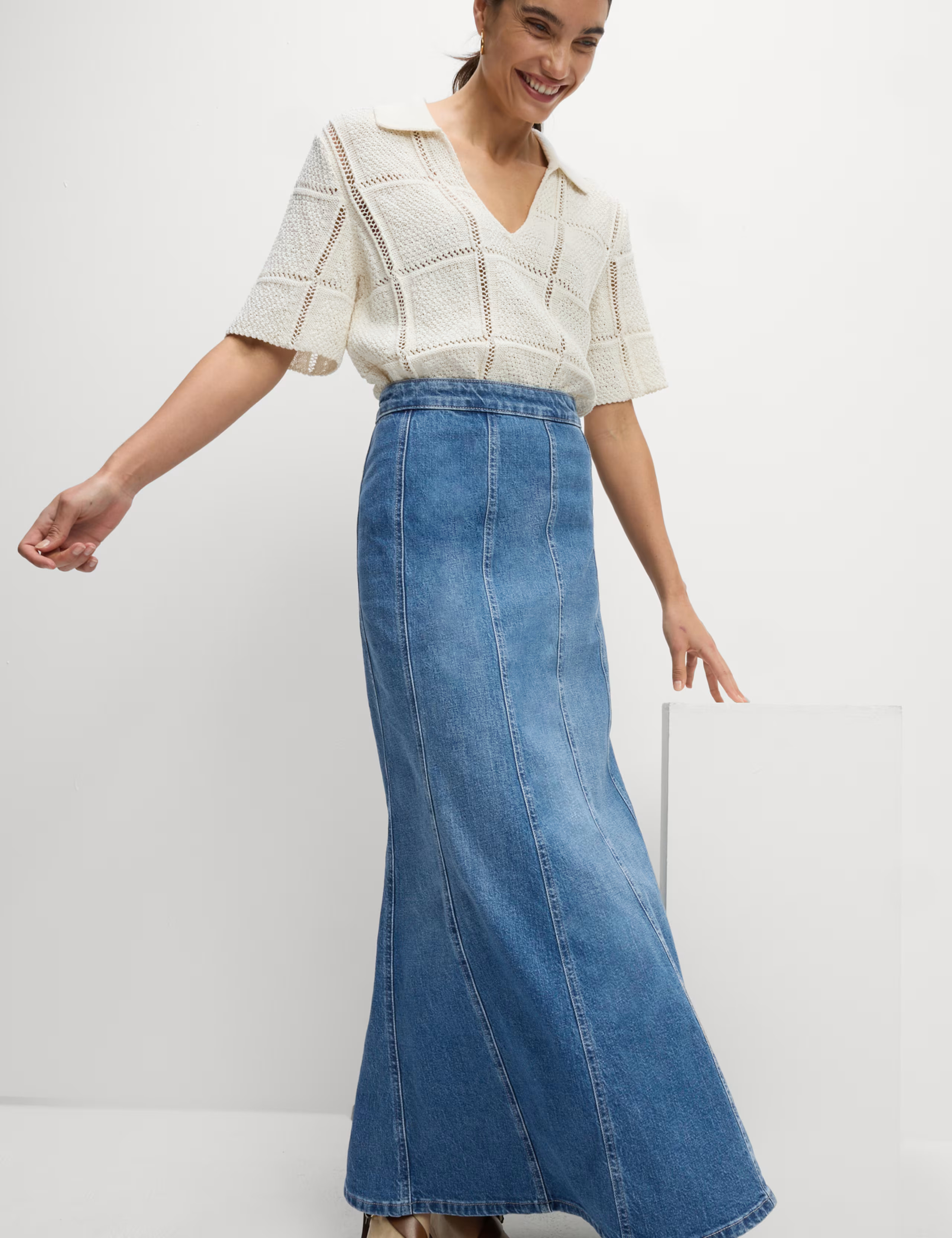 Denim Maxi Skirt | M&S | M&S | Marks & Spencer (UK)