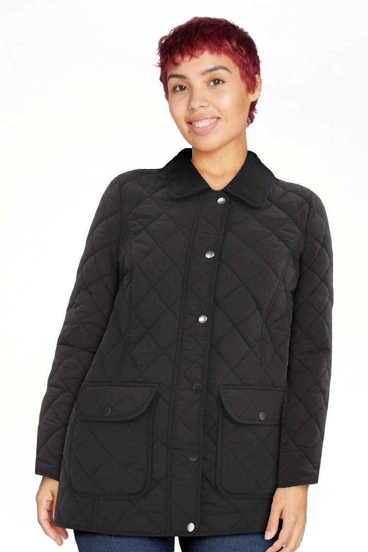 Time and Tru Women's Quilted Barn Coat, Midweight, Sizes XS-2X | Walmart (US)