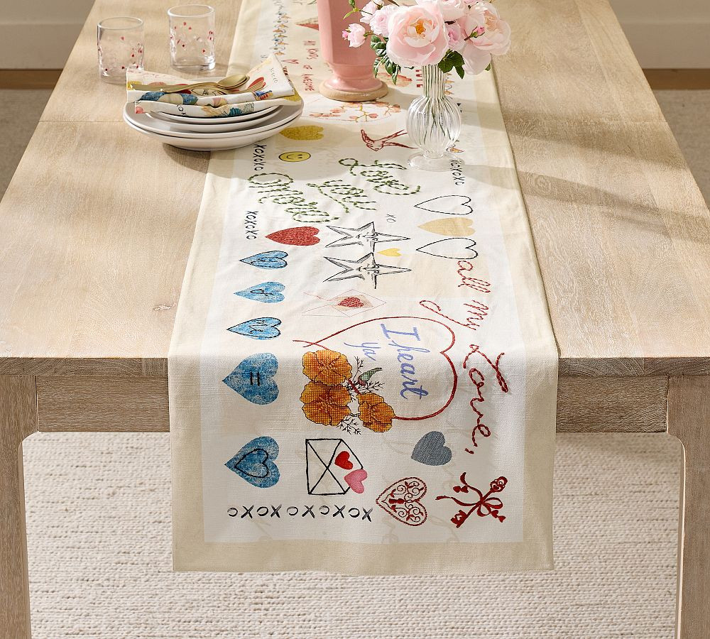 Devin Cotton Table Runner | Pottery Barn (US)