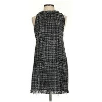 Zara Basic Casual Dress - Shift: Black Tweed Pattern Dresses - Used - Size Small | ThredUp (US)