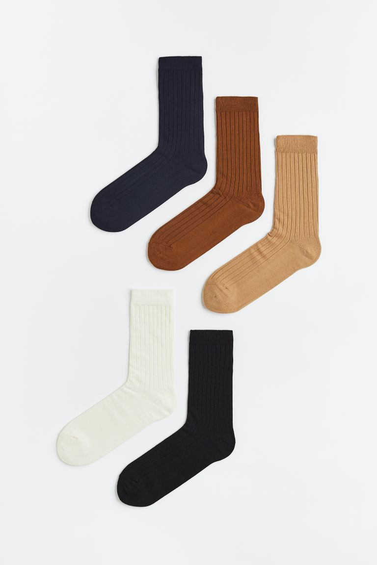 Pack de 5 calcetines de canalé | H&M (FR, IT, ES, PT, BE)