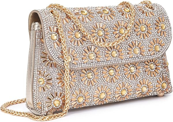 Shoulder Bags Crossbody Bag Purses Handbags Crystals Rhinestone Evening Bag for Women Clutch Purs... | Amazon (US)