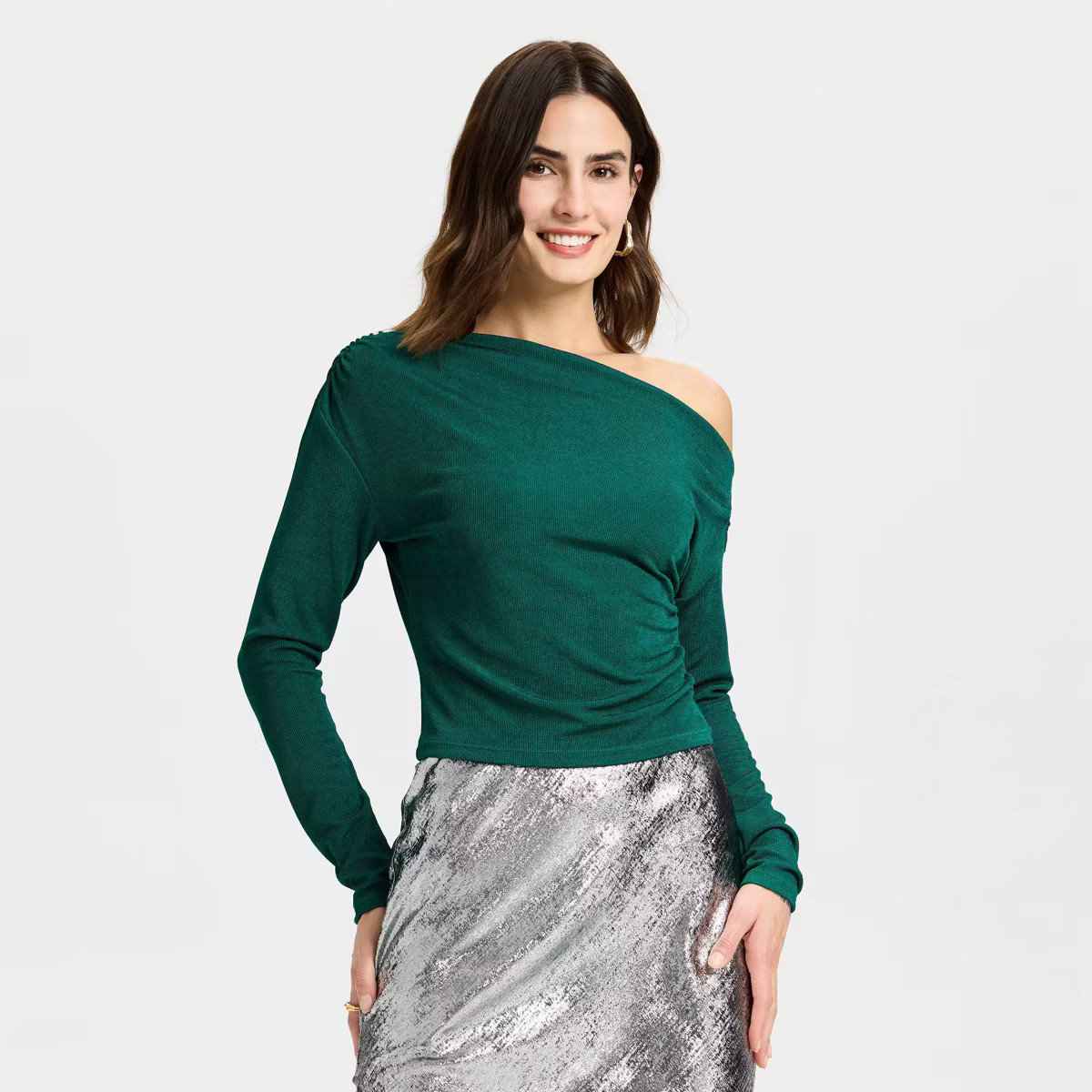 Women's Long Sleeve Asymmetrical Top - A New Day™ | Target