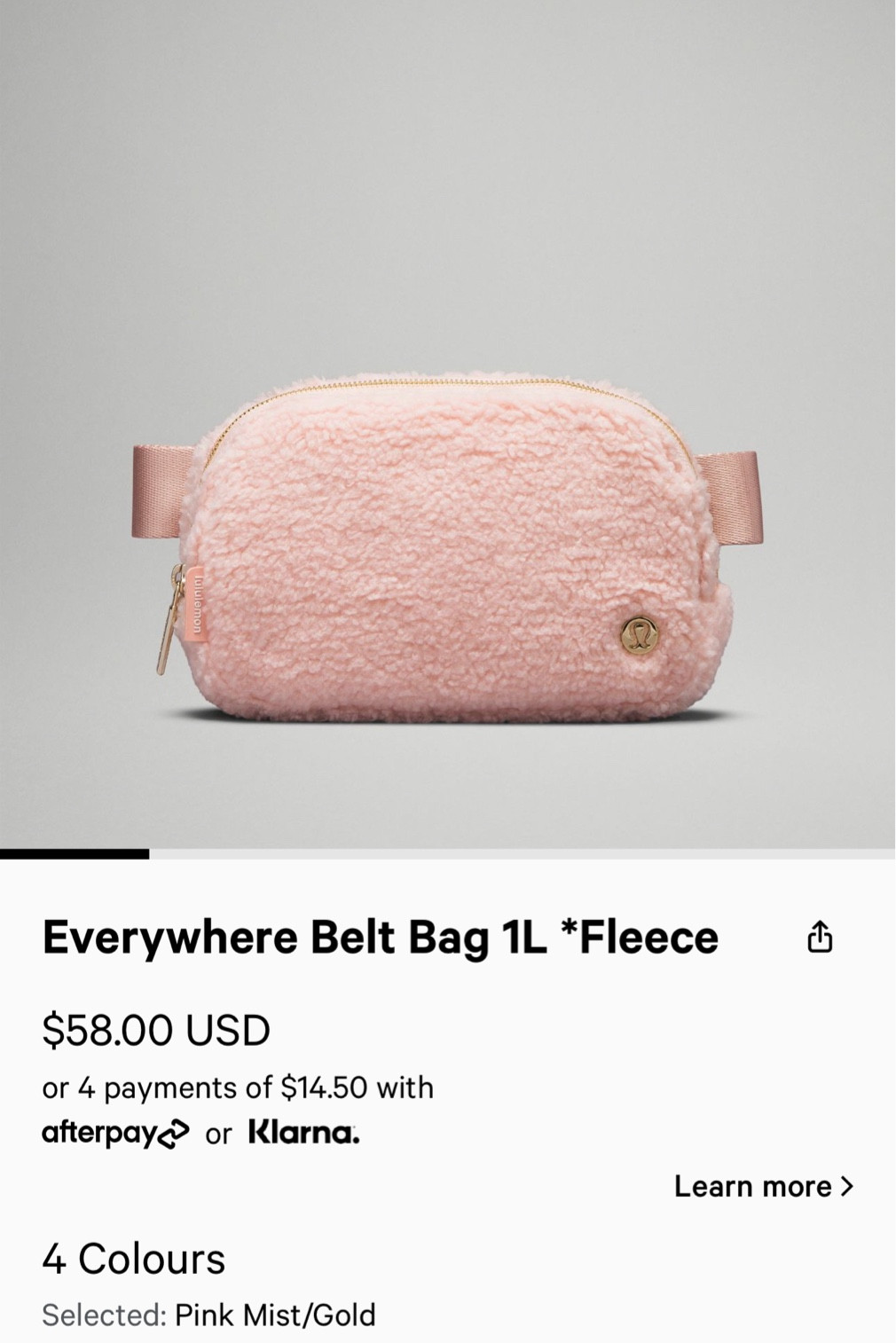 It’s LIVE! Lululemon Everywhere Belt Bag in Pink Mist/Gold! 🫶
#lululemon #lululemonebb #lululemoneverywherebeltbag #pinkmist #lululemonpinkmist #fleece #lululemonpinkfleece

#LTKfindsunder100 #LTKSeasonal #LTKGiftGuide