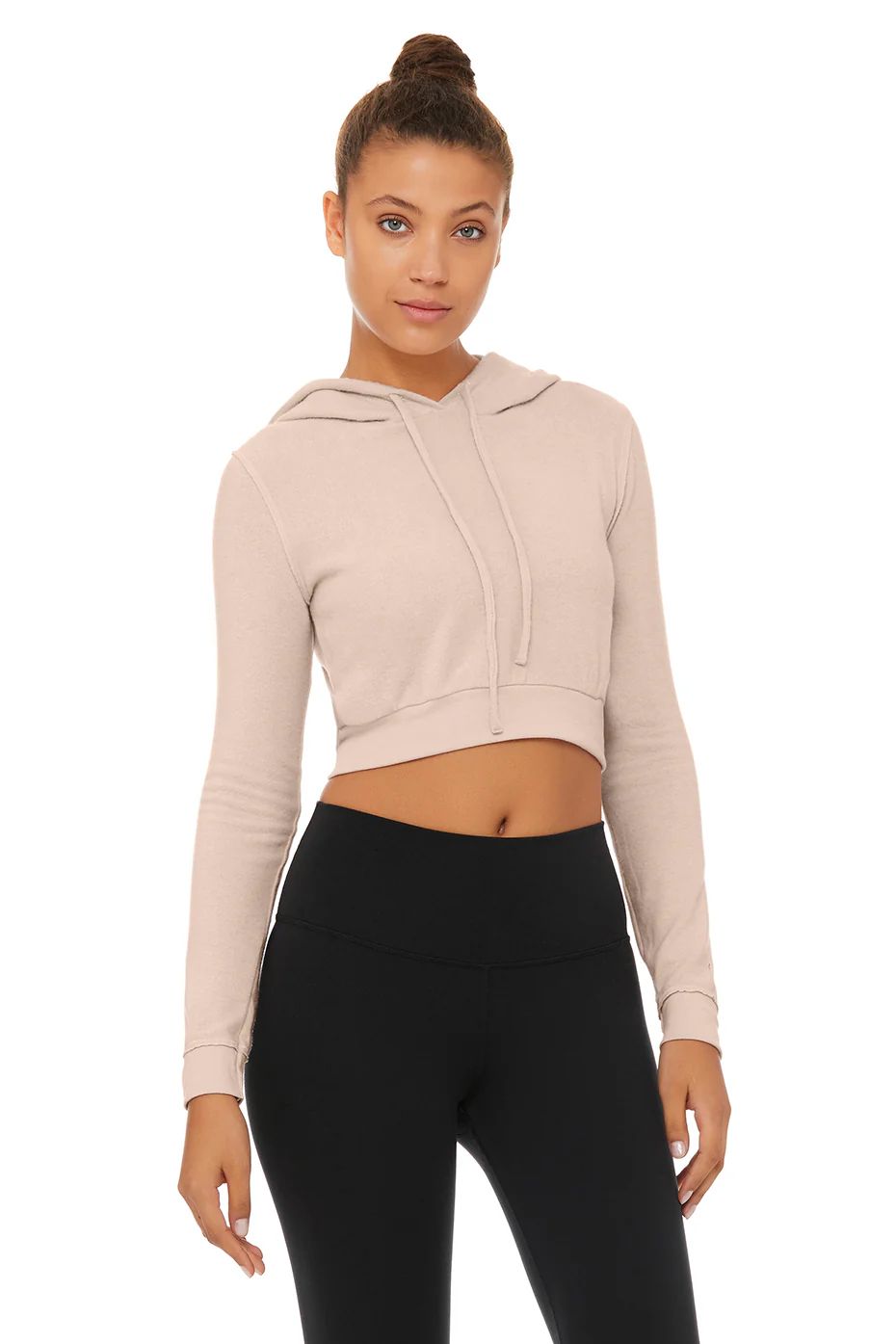 Alo Yoga Getaway Hoodie - Nectar Heather - Size XS - Brushed sweater Jersey | Alo Yoga