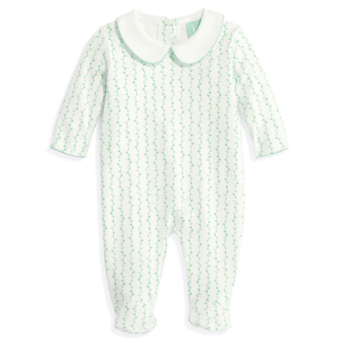 Collared Printed Pima Footie | bella bliss 