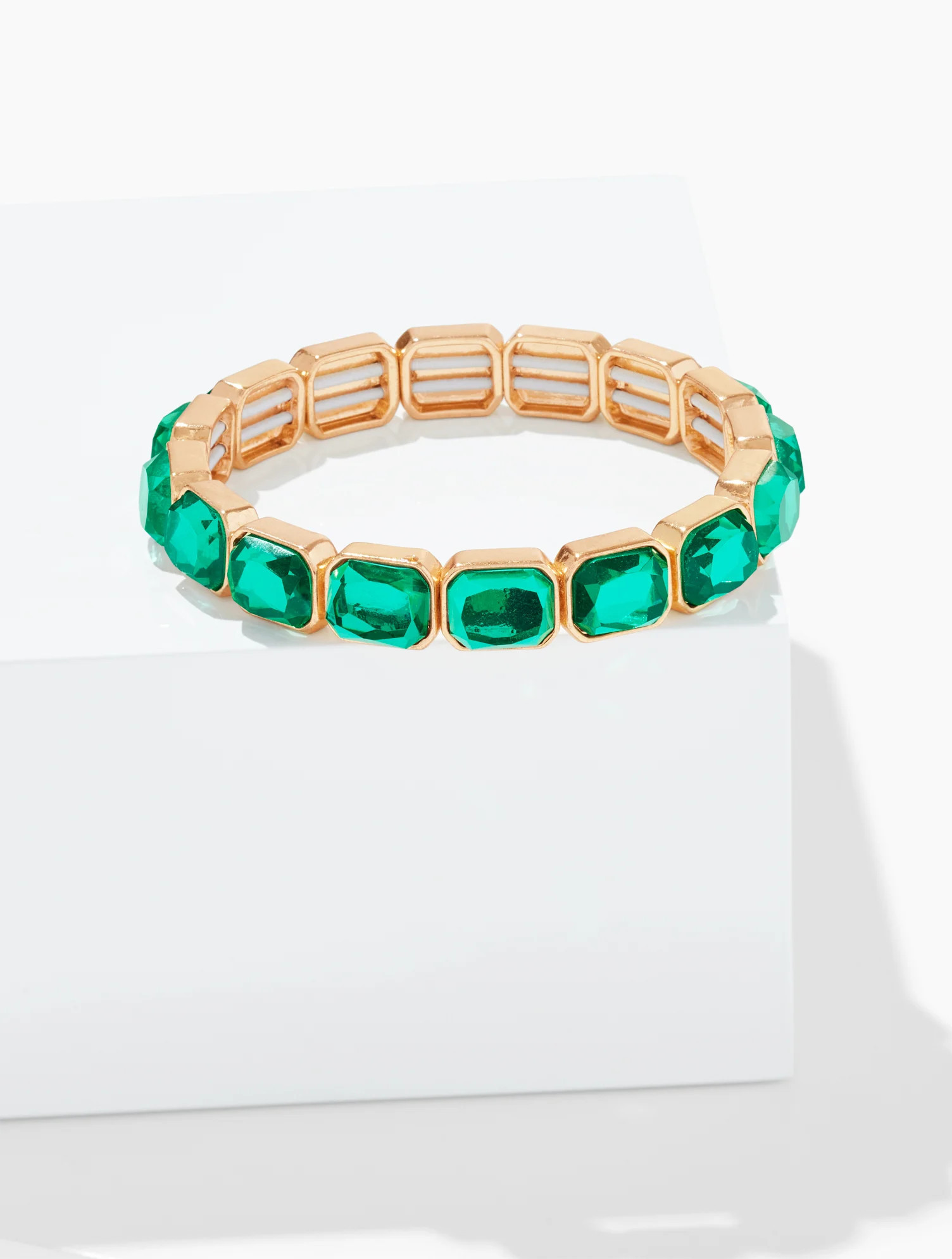 Chromatic Stretch Bracelet - Lush Green/Gold - 001 Talbots | Talbots
