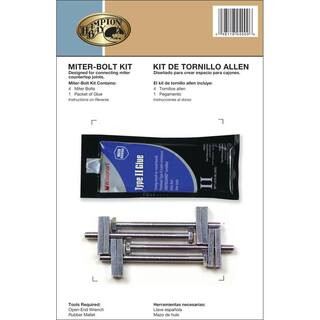 3.5 in. L Stainless Steel Adjustable Countertop Miter Bolt Kit | The Home Depot