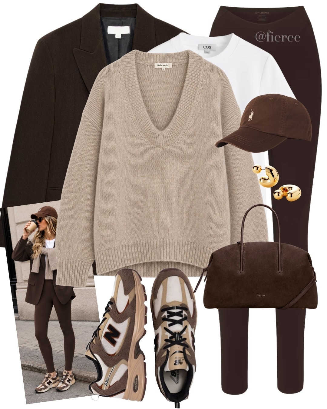 Brown blazer chocolate brown leggings v-neck jumper new balance 530 suede doctors bag

#LTKuk #LTKautumn #LTKeurope