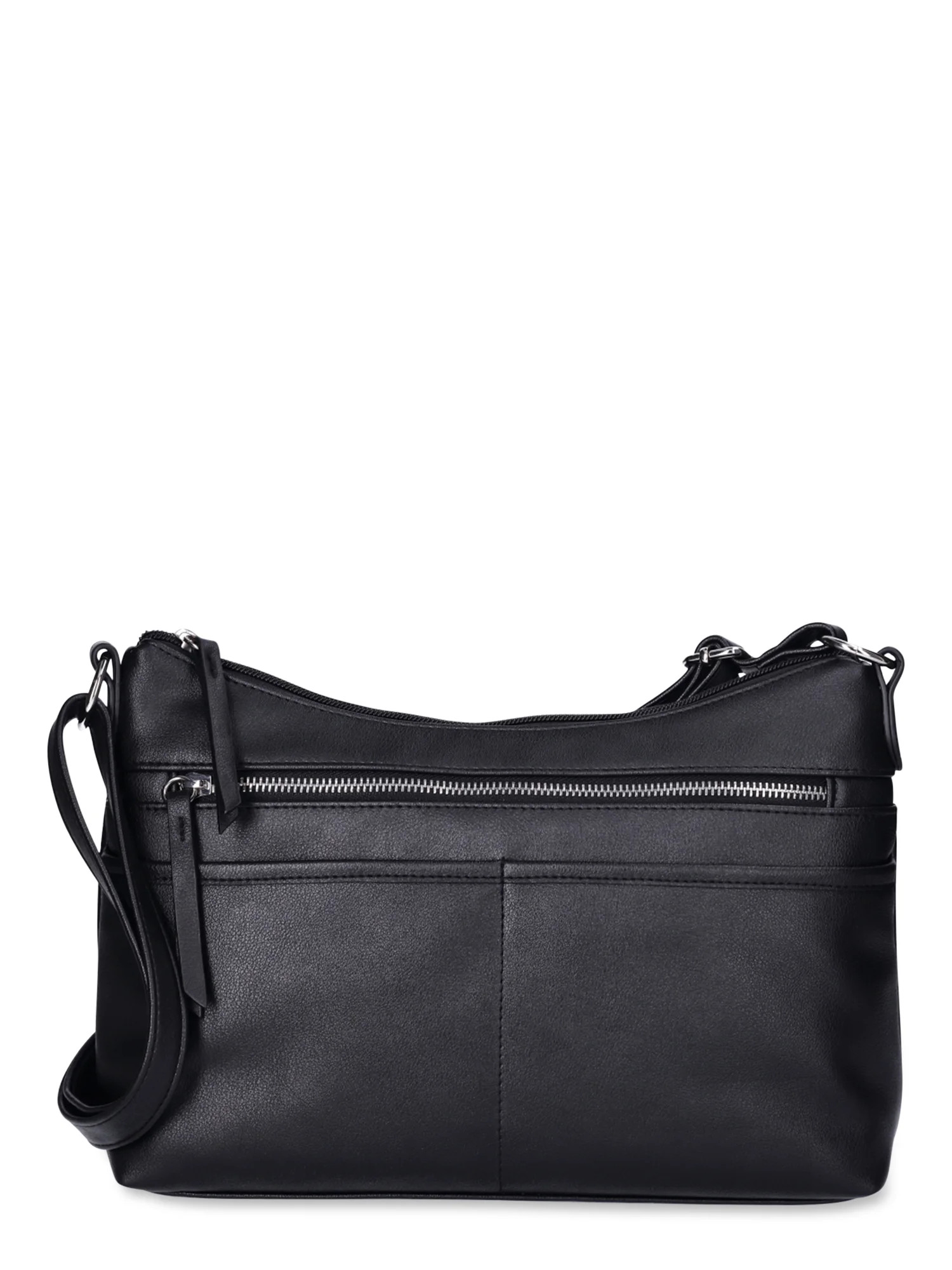 Time and Tru Women’s Hallie Crossbody Handbag, Black | Walmart (US)