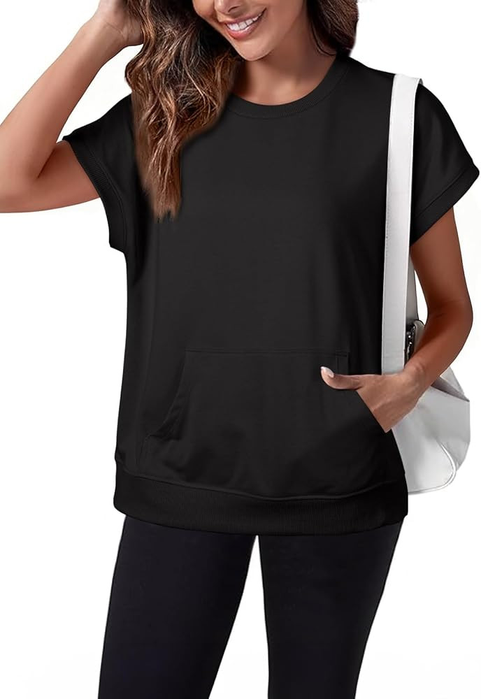 SHEWIN Women Summer Trendy Sweatshirt Casual Dressy Shirts Work Tops | Amazon (US)