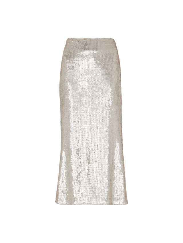 Silver Women's Whistles Sequin Midi Skirt | Fenwick | Fenwick