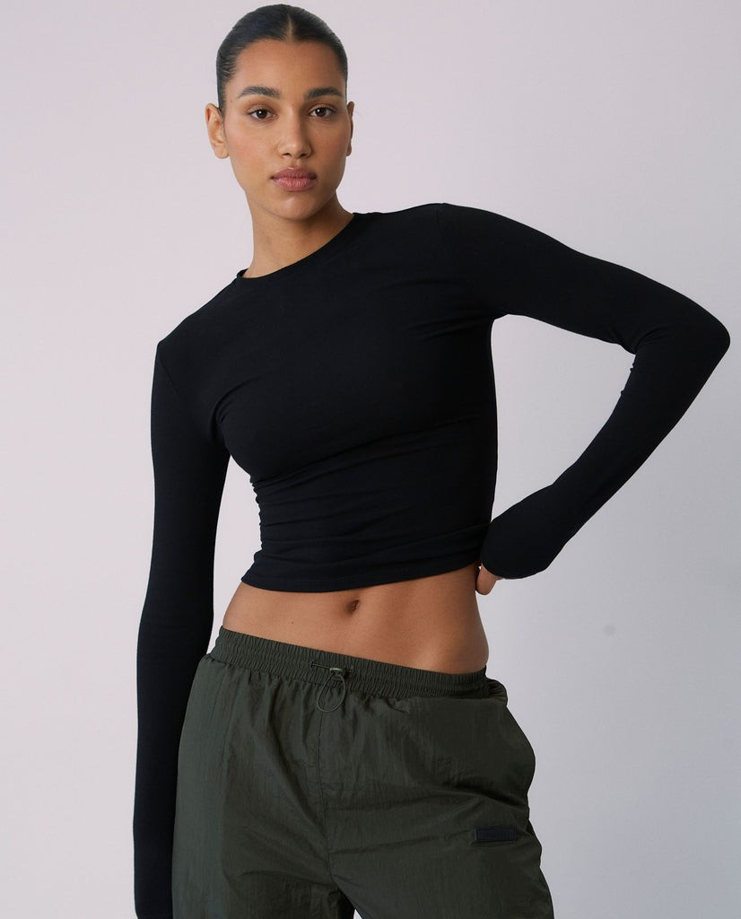 Long Sleeve Top - Black | Adanola UK