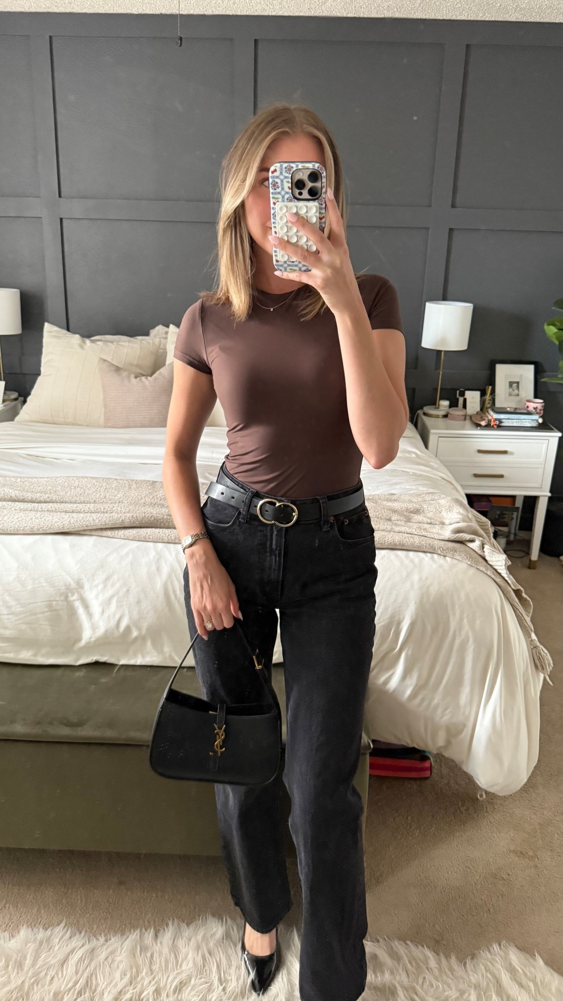 Easy fall outfit 🤎 black jeans outfit, fall transition outfit, kitten heels, gal outfit inspo, baby tee outfit, Abercrombie outfit ideas, brown and black outfit, girls night out going out outfit 

#LTKFallSale #LTKStyleTip #LTKSaleAlert