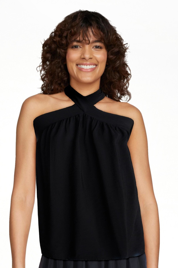 Time and Tru Women's Textured Halter Top, Sizes XS-XXXL | Walmart (US)