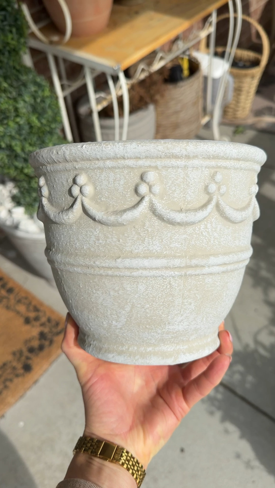 Walmart has the prettiest affordable planters this year. High-end look, budget-friendly price points. I couldn’t pass up this under $12 find.

#LTKHome #LTKSaleAlert #LTKSeasonal