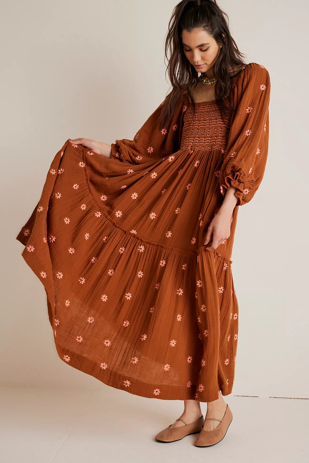 Dahlia Embroidered Maxi Dress | Free People (Global - UK&FR Excluded)