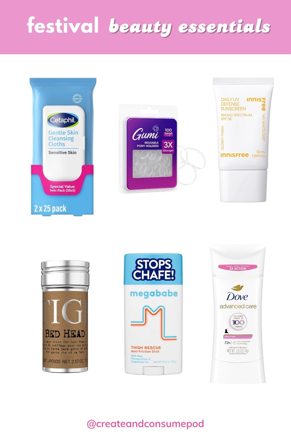 Sharing some festival beauty essentials that you should absolutely pack if headed to Coachella, Stagecoach or any other music festival! Trust me on the body wipes and SPF!

#LTKFestival #LTKBeauty