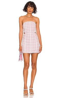 retrofete Betheny Dress in Pink & White from Revolve.com | Revolve Clothing (Global)