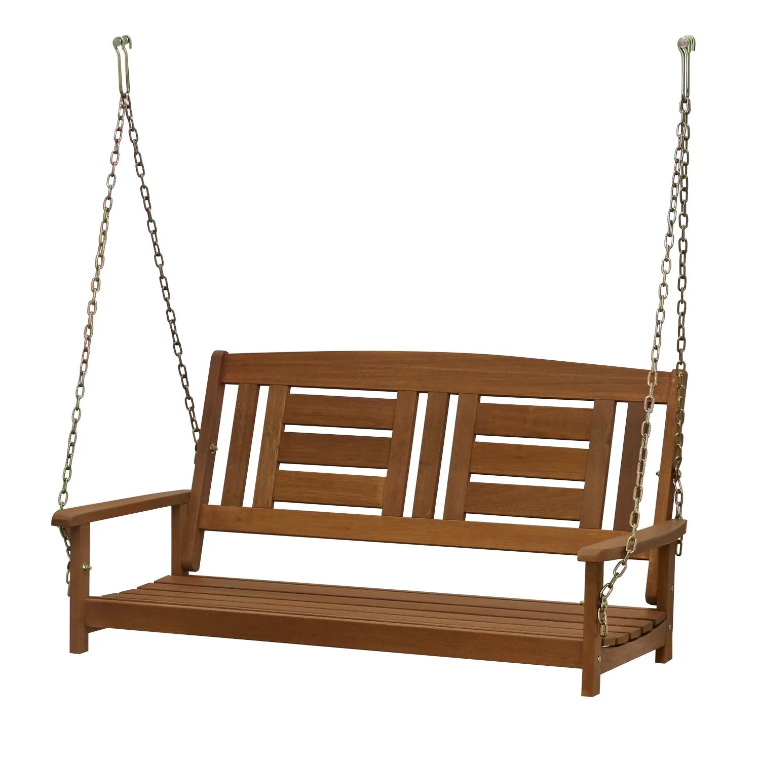 Furinno Tioman Hardwood Hanging Porch Swing with Chain | Walmart (US)