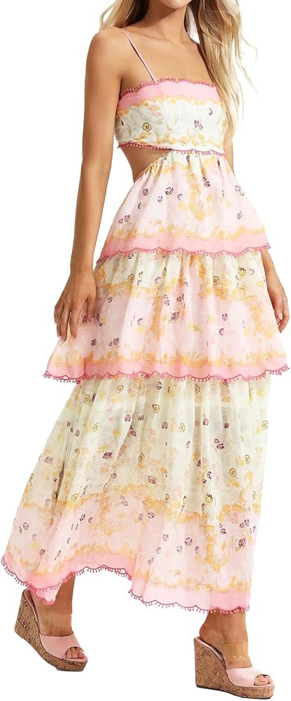 Floral Garden Party Dress Tea Party Dress Y2k Dresses | Amazon (US)