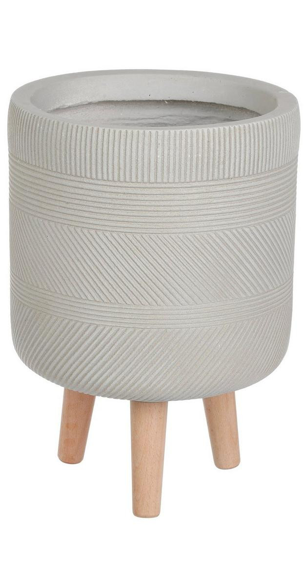 12" Ribbed Decorative Planter - Tan-Tan-7762611146126   | Burkes Outlet | bealls