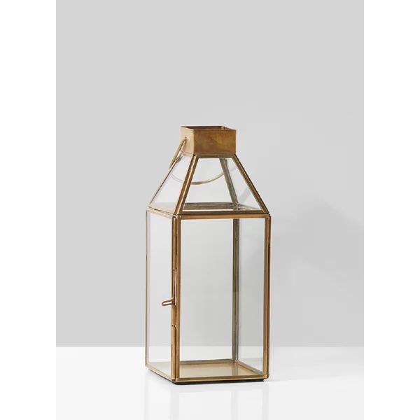 Square Glass and Metal Lantern | Wayfair North America