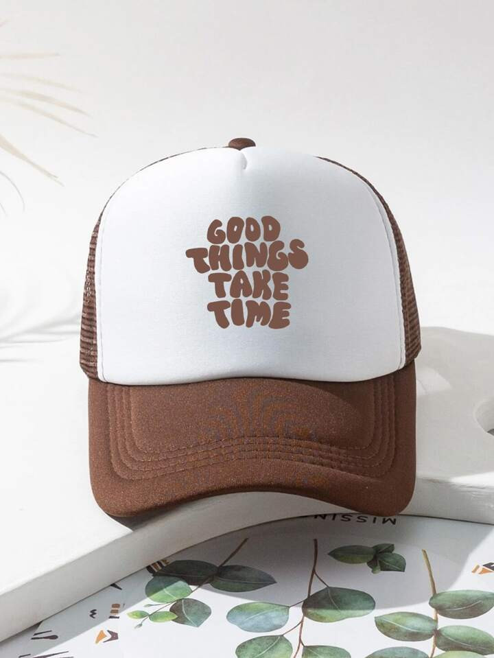 Men Slogan Graphic Trucker Hat | SHEIN