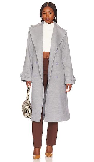 Mulholland Coat in Light Grey | Revolve Clothing (Global)