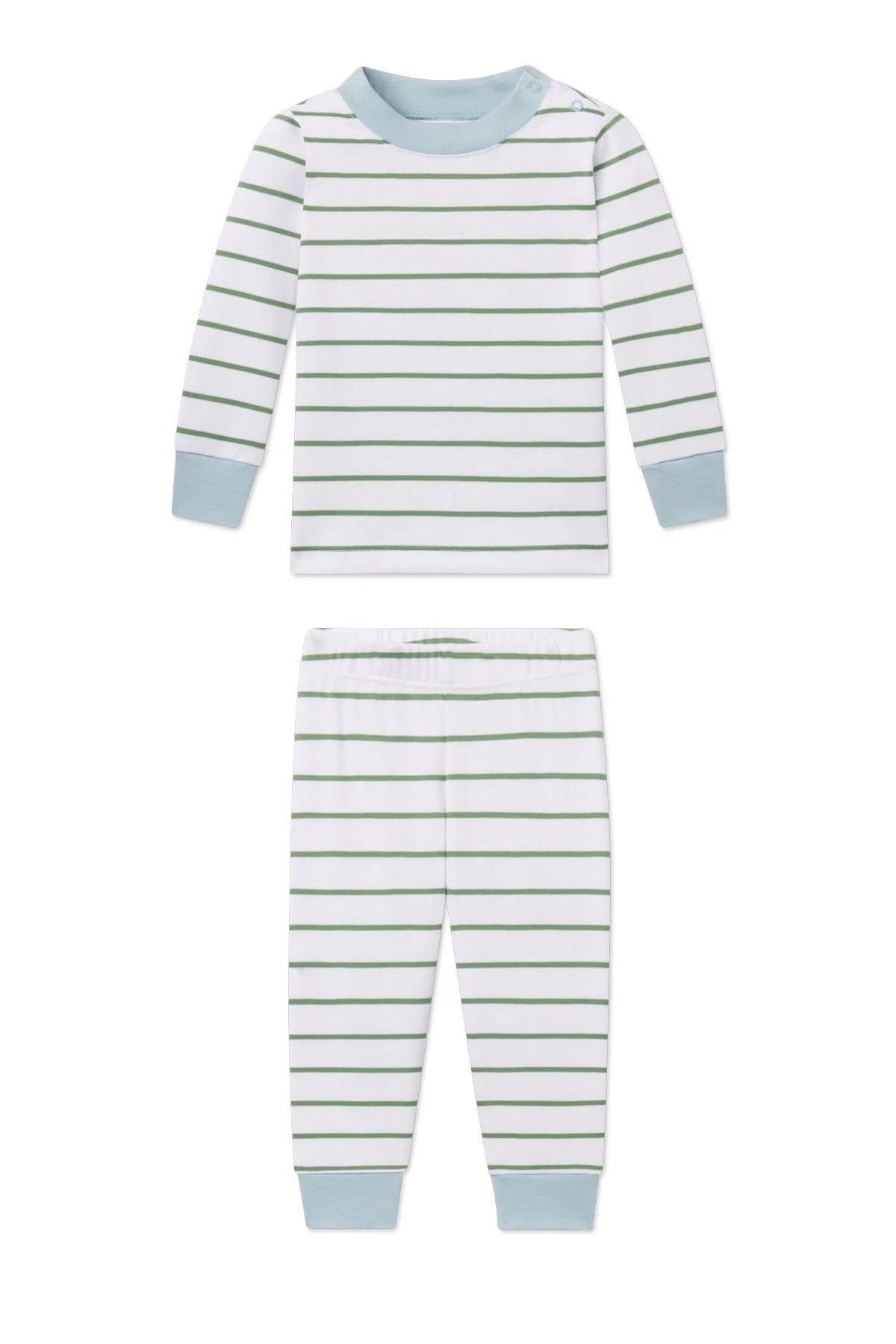 Baby Long-Long Set in Comfrey Club Stripe - 6-9m | Lake Pajamas