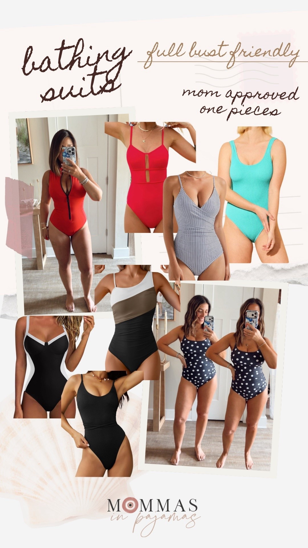 Say it with me, one piece bathing suits don’t have to be grumpy. I know they don’t get the standard reputation for being sexy, but these one piece suits are absolutely stunning. They are mom approved, so flattering, and they are ALL dust bust and petite girl friendly. I love all the different styles this year and can’t really choose a favorite. These are in all different price points, but they are all great quality. 
Mom approved swimsuits, polka dot bathing suit, zipper swimwear, waist cinching swimsuit 

#LTKPetite #LTKSeasonal #LTKMidsize