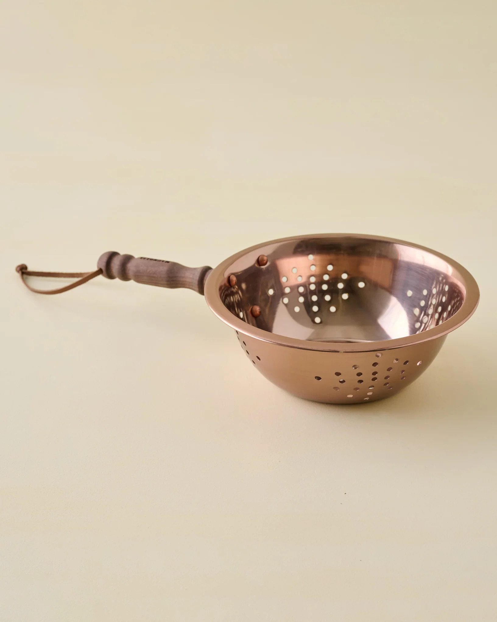 Walnut Handle Copper Colander | Magnolia
