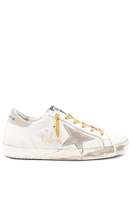Golden Goose Superstar Sneaker in White Crash Leather | Revolve Clothing