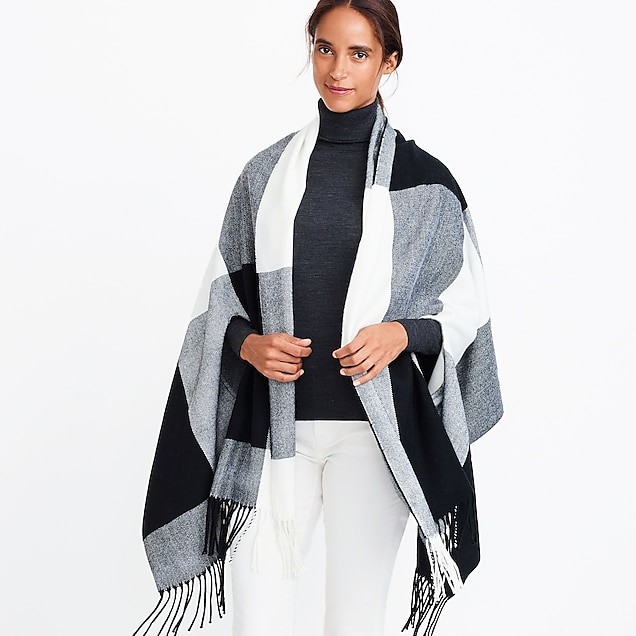 Plaid cape-scarf | J.Crew Factory