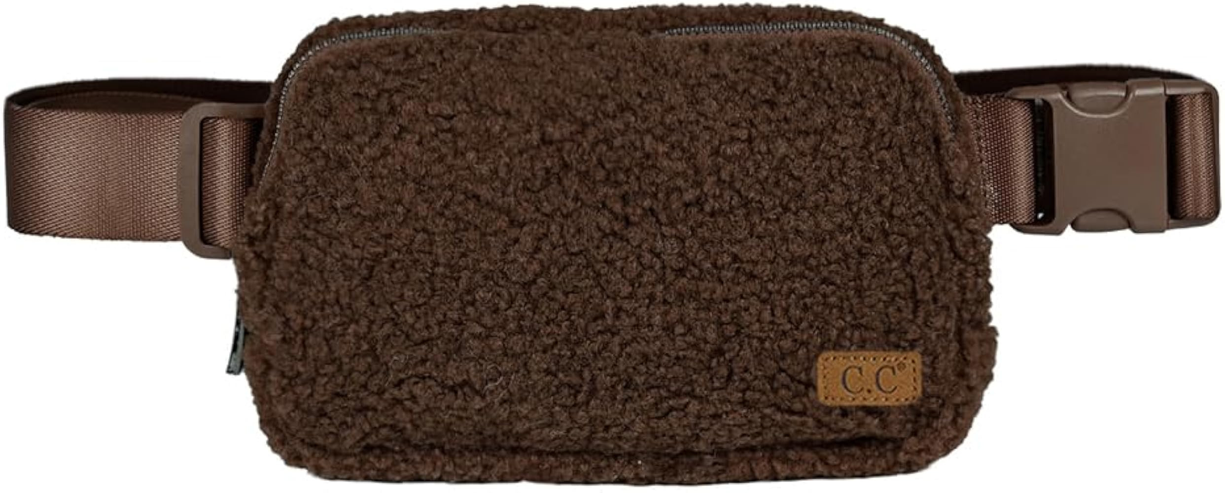 C.C Sherpa Fanny Pack For Women Unisex - Fuzzy Daily Waist Crossbody Belt bag With Adjustable Str... | Amazon (US)