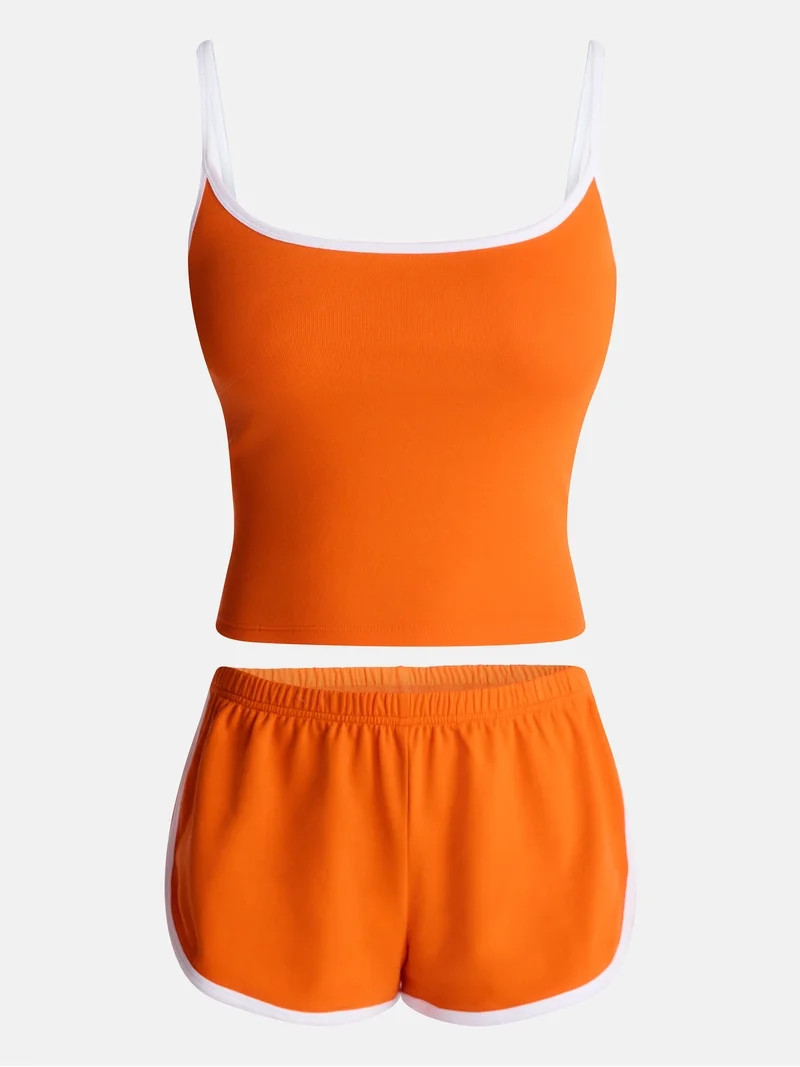 No Boundaries(4.0)|1 No Boundaries Sports Tank Top and Shorts Sleep Set, 2-Piece, Women's XS-XXL ... | Walmart (US)