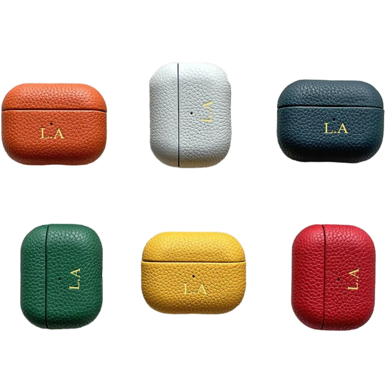 Custom Initials Leather Case – Compatible with AirPods 1/2 / 3/4 / Pro – Personalized with Yo... | Amazon (US)