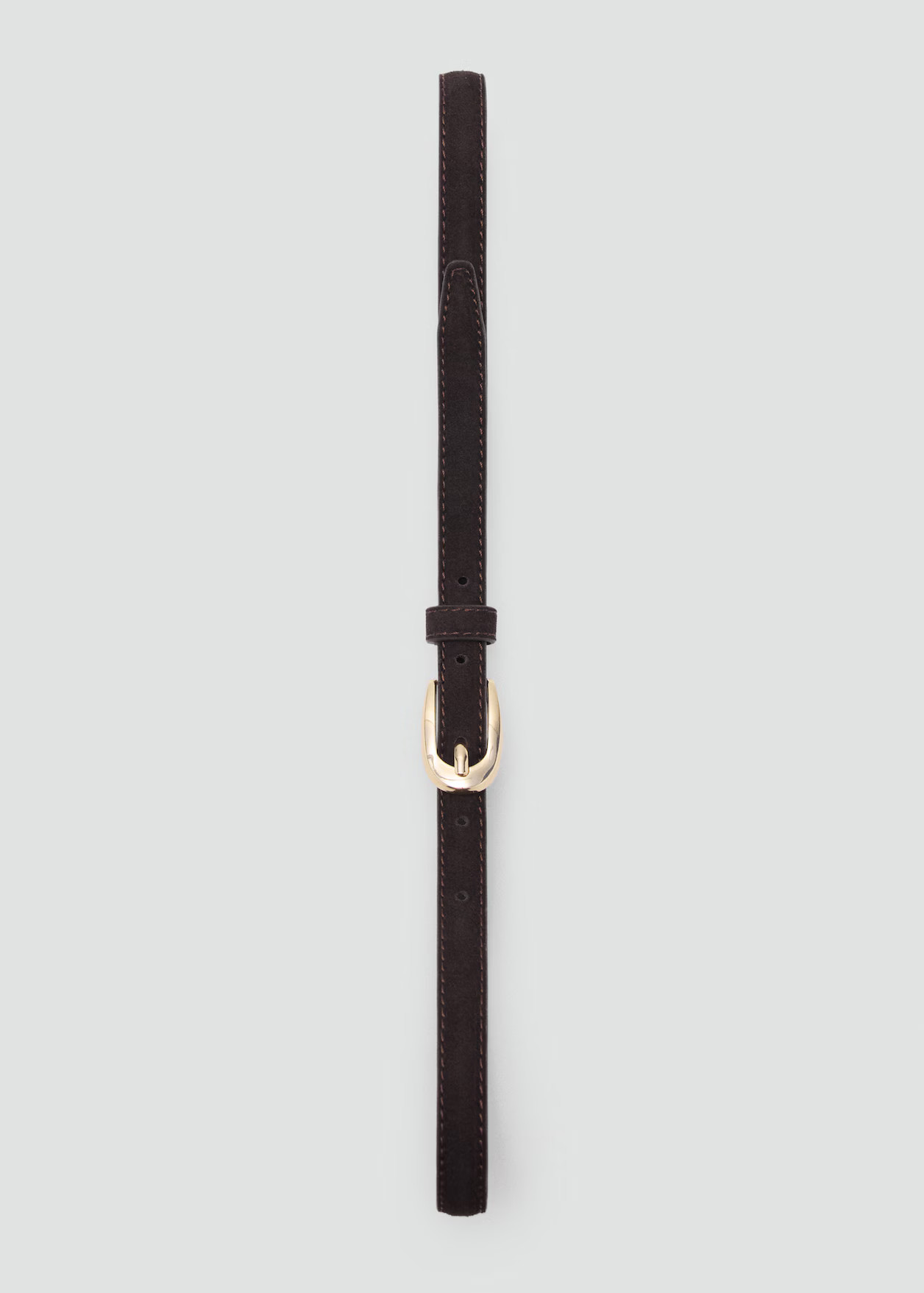 Thin suede leather belt | Mango EU