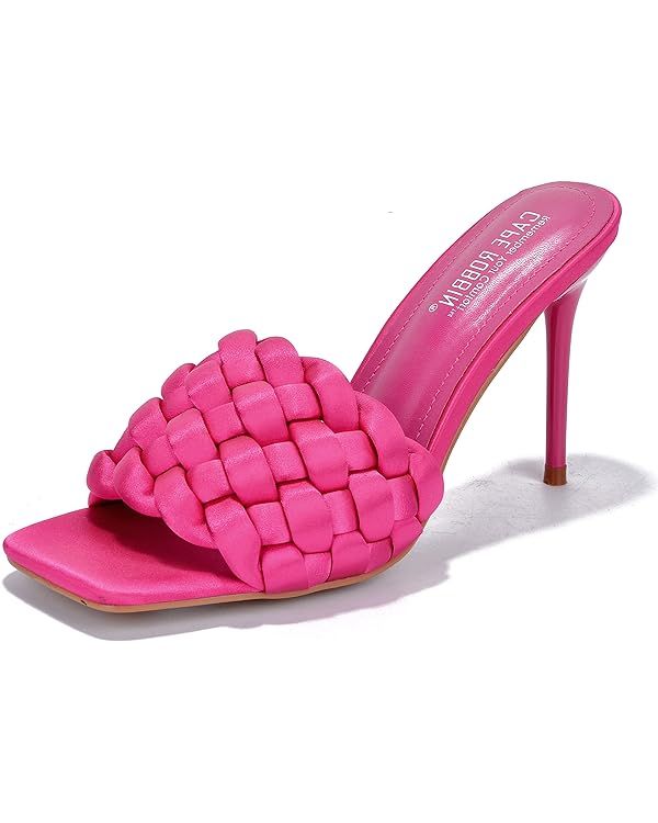 Cape Robbin Miella Stiletto Heels for Women - Women's sandals with Slip On Style - Square Open To... | Amazon (US)