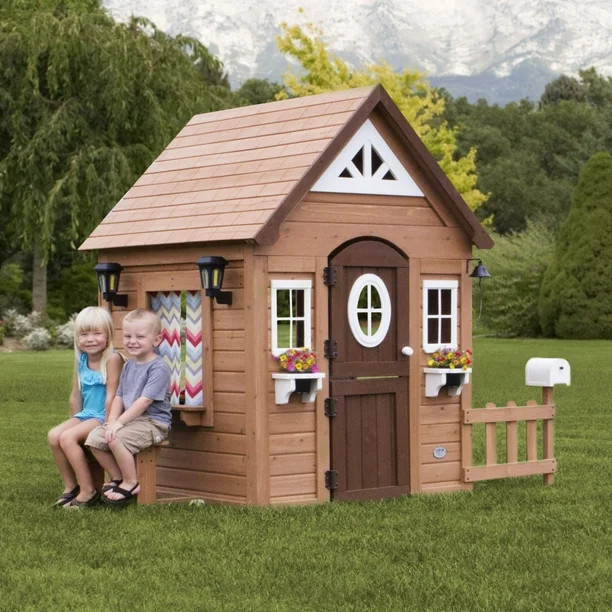 Backyard Discovery Aspen Wooden Cedar Playhouse | Walmart (US)